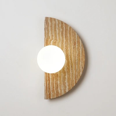 Ozono Japanese Wabi Sabi Semi-circular Wall Sconces Ozono Japanese Wabi Sabi Semi-circular Wall Sconces