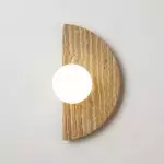 Ozono Japanese Wabi Sabi Semi-circular Wall Sconces