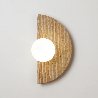 Ozono Japanese Wabi Sabi Semi-circular Wall Sconces