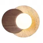 Ozeki Minimalist Brass And Genuine Alabaster Sconce