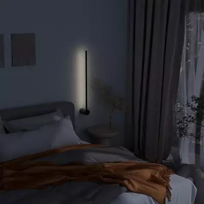 Aaradhya Modern Minimalist Rotatable Linear Black LED Wall Light Aaradhya Modern Minimalist Rotatable Linear Black LED Wall Light