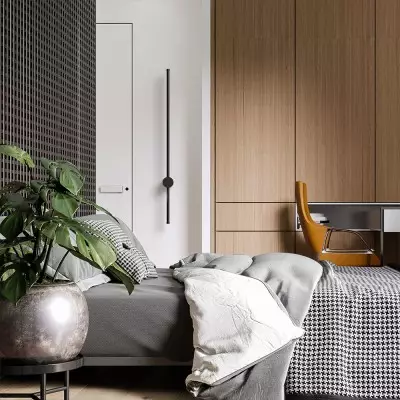 Aaradhya Modern Minimalist Rotatable Linear Black LED Wall Light Aaradhya Modern Minimalist Rotatable Linear Black LED Wall Light