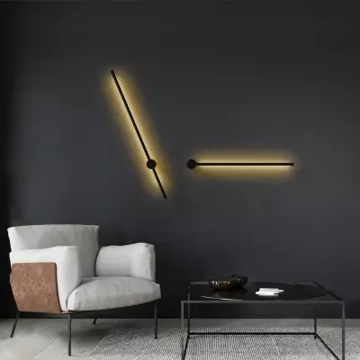 Aaradhya Modern Minimalist Rotatable Linear Black LED Wall Light Aaradhya Modern Minimalist Rotatable Linear Black LED Wall Light