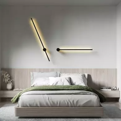 Aaradhya Modern Minimalist Rotatable Linear Black LED Wall Light Aaradhya Modern Minimalist Rotatable Linear Black LED Wall Light