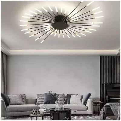 Pranika Modern Sputnik LED Fireworks Semi Flush Mount Ceiling Light Pranika Modern Sputnik LED Fireworks Semi Flush Mount Ceiling Light
