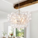 Quintessa Luxury Ribbed Glass Globe Cluster Bubble Chandelier