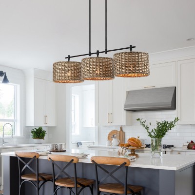 Raphael Beachy 3 Light Dimmable Drum Chandelier for Dining Room Raphael Beachy 3 Light Dimmable Drum Chandelier for Dining Room
