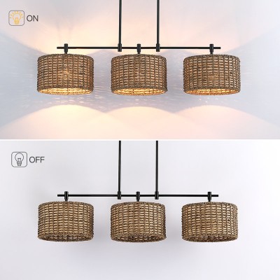 Raphael Beachy 3 Light Dimmable Drum Chandelier for Dining Room Raphael Beachy 3 Light Dimmable Drum Chandelier for Dining Room