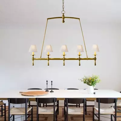 Selene Farmhouse Classic Linear Chandelier For Dining Table Selene Farmhouse Classic Linear Chandelier For Dining Table
