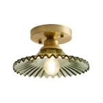 Zenon Retro Gailon Glass Semi Flush Mount Ceiling Light Zenon Retro Gailon Glass Semi Flush Mount Ceiling Light