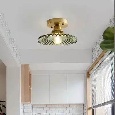 Zenon Retro Gailon Glass Semi Flush Mount Ceiling Light Zenon Retro Gailon Glass Semi Flush Mount Ceiling Light