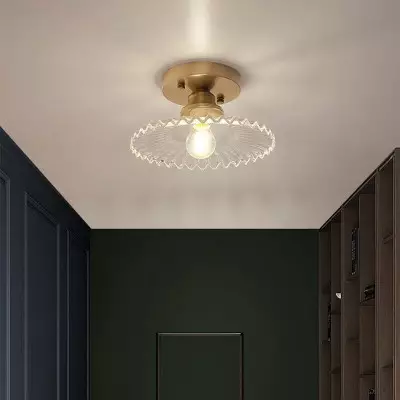 Zenon Retro Gailon Glass Semi Flush Mount Ceiling Light Zenon Retro Gailon Glass Semi Flush Mount Ceiling Light
