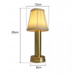 Mariana Cordless Battery Operated Pleated Shade Table Lamp