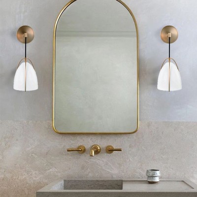 Aeryn White One Light Dome Shade Wall Sconce Aeryn White One Light Dome Shade Wall Sconce