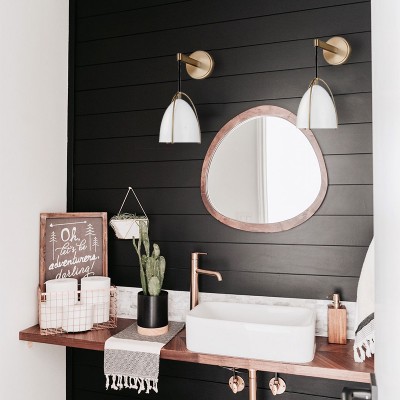 Aeryn White One Light Dome Shade Wall Sconce Aeryn White One Light Dome Shade Wall Sconce