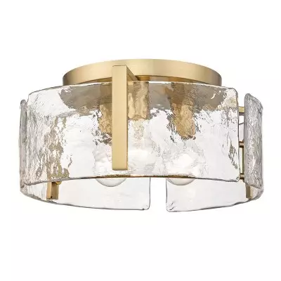 Ozu Modern Water Ripple Glass Drum Flush Mount Light Ozu Modern Water Ripple Glass Drum Flush Mount Light