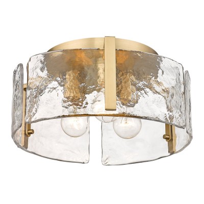 Ozu Modern Water Ripple Glass Drum Flush Mount Light Ozu Modern Water Ripple Glass Drum Flush Mount Light