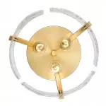 Ozu Modern Water Ripple Glass Drum Flush Mount Light