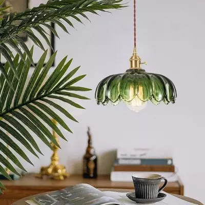 Jacinta Green Scalloped Pendant Light Jacinta Green Scalloped Pendant Light