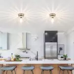 Ozma Stylish Wavy Glass Lantern Flush Mount Ceiling Light