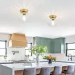 Ozma Stylish Wavy Glass Lantern Flush Mount Ceiling Light