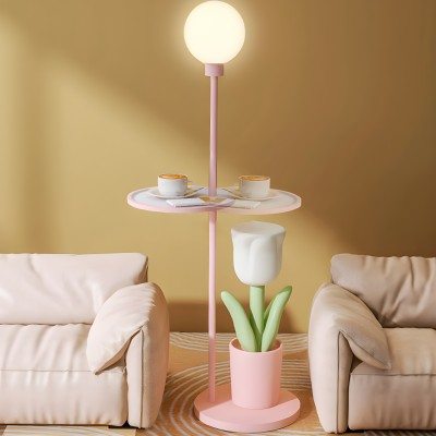 Malika Nordic Creative Tulip Metal Bedside Table Floor Lamp Malika Nordic Creative Tulip Metal Bedside Table Floor Lamp