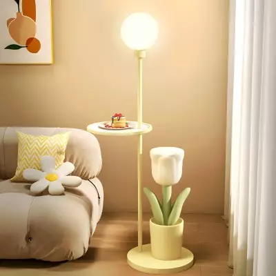 Malika Nordic Creative Tulip Metal Bedside Table Floor Lamp Malika Nordic Creative Tulip Metal Bedside Table Floor Lamp