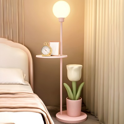 Malika Nordic Creative Tulip Metal Bedside Table Floor Lamp Malika Nordic Creative Tulip Metal Bedside Table Floor Lamp