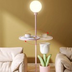 Malika Nordic Creative Tulip Metal Bedside Table Floor Lamp