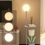 Malika Nordic Creative Tulip Metal Bedside Table Floor Lamp