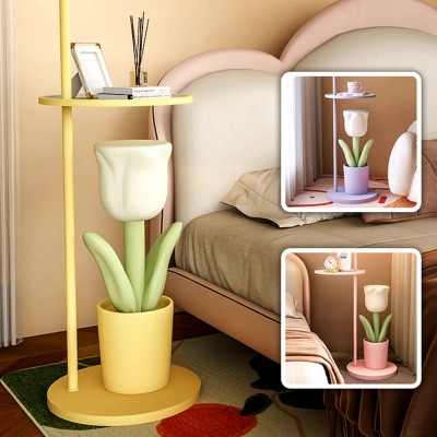 Malika Nordic Creative Tulip Metal Bedside Table Floor Lamp Malika Nordic Creative Tulip Metal Bedside Table Floor Lamp