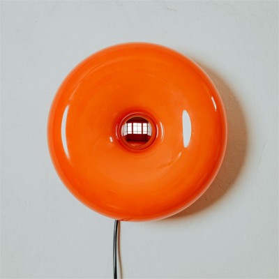 Ozona Bright Orange Donut Wall Lamp Ozona Bright Orange Donut Wall Lamp