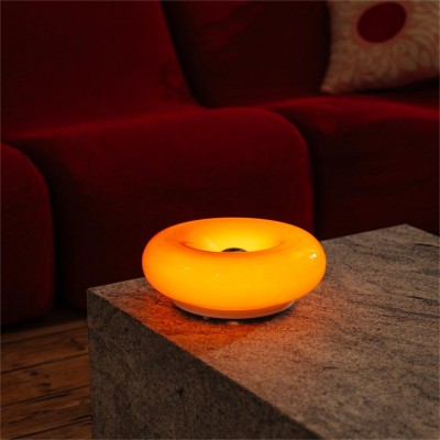 Ozona Bright Orange Donut Wall Lamp Ozona Bright Orange Donut Wall Lamp