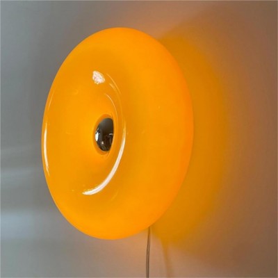 Ozona Bright Orange Donut Wall Lamp Ozona Bright Orange Donut Wall Lamp
