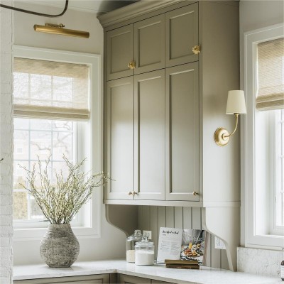 Ozwa Frosted Antique Brass Wall Sconce with Linen Shade Ozwa Frosted Antique Brass Wall Sconce with Linen Shade