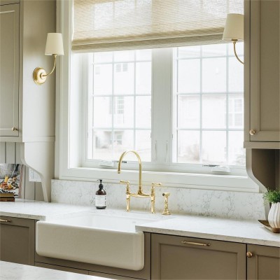 Ozwa Frosted Antique Brass Wall Sconce with Linen Shade Ozwa Frosted Antique Brass Wall Sconce with Linen Shade
