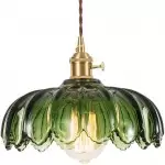 Jacinta Green Scalloped Pendant Light