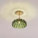 Jacinta Green Scalloped Pendant Light