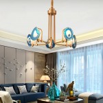 Soren Two Tier,Agate Chandelier, Golden