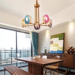 Soren Two Tier,Agate Chandelier, Golden