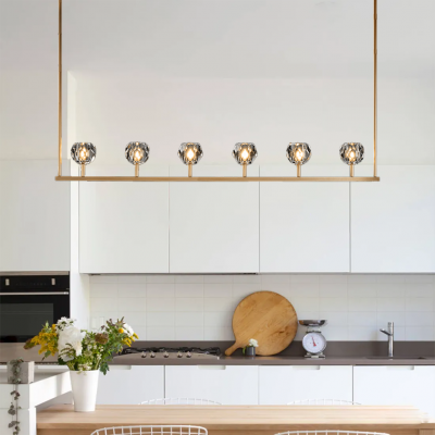 Adonis Linear Cristal Chandelier Light