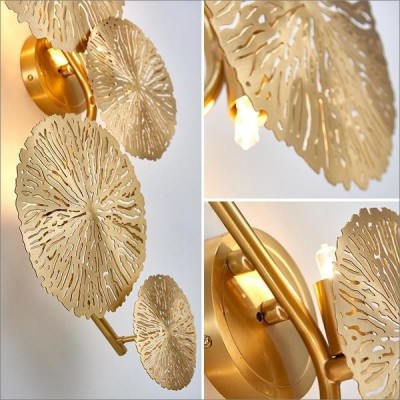 Pure copper lotus leaf wall sconce Pure copper lotus leaf wall sconce