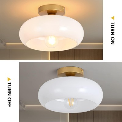 Ozimo Mid-Century Vintage Semi Flush Mount Ceiling Light