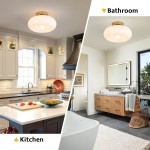 Ozimo Mid-Century Vintage Semi Flush Mount Ceiling Light