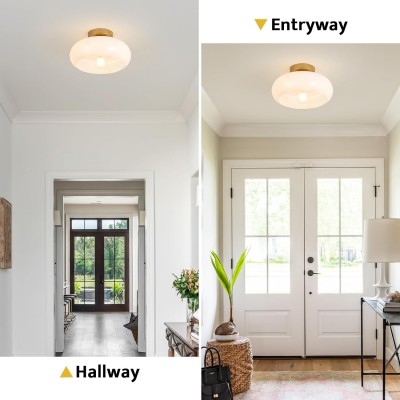 Ozimo Mid-Century Vintage Semi Flush Mount Ceiling Light