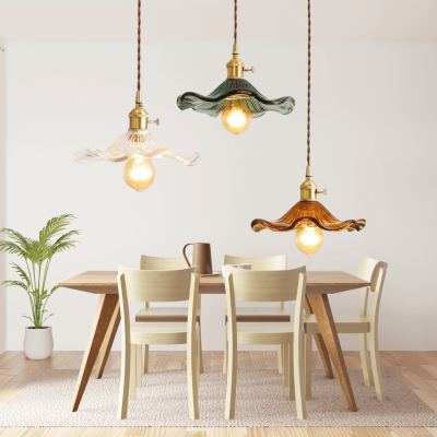 Liliana Retro Hibiscus Flower Glass Shade Pendant Light Liliana Retro Hibiscus Flower Glass Shade Pendant Light