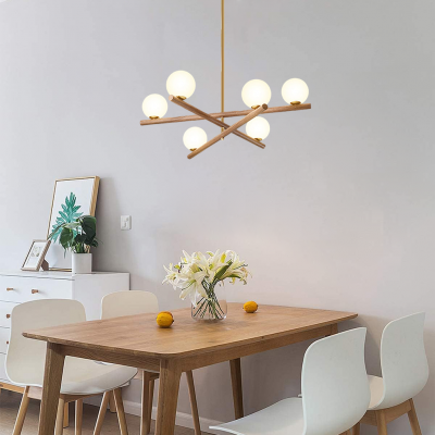 Delilah Minimalist Line Ball Chandelier