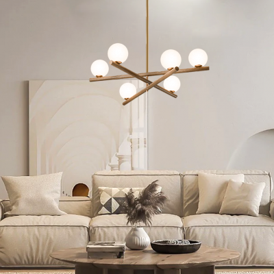 Delilah Minimalist Line Ball Chandelier Delilah Minimalist Line Ball Chandelier