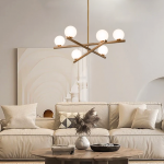 Delilah Minimalist Line Ball Chandelier