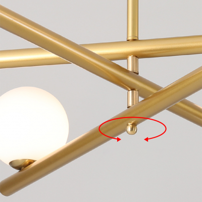 Delilah Minimalist Line Ball Chandelier
